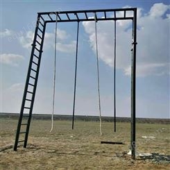 四柱攀爬架规格尺寸 标准爬绳爬杆组合设施 爬绳杆尺寸