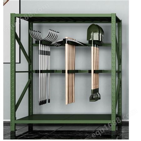 绿色仓储货架储物金属架多层定做铁架子展示架地下室可拆装